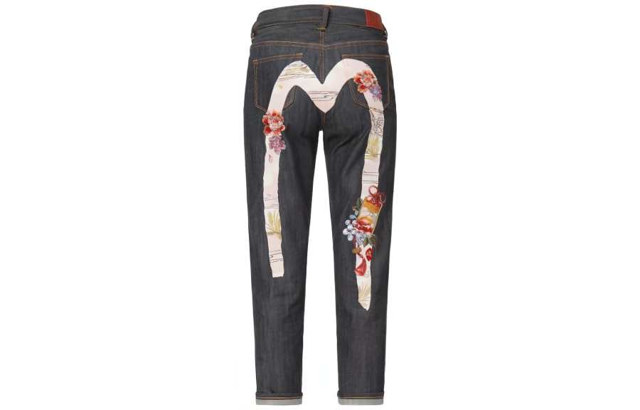 EVISU Jeans Women's Denim Blue Moderate Slim Fit Pants