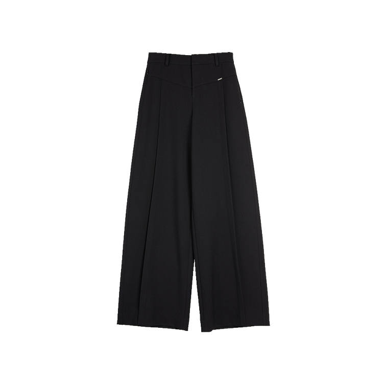 ELLE Casual Pants Women's Black Moderate Wide Leg Pants