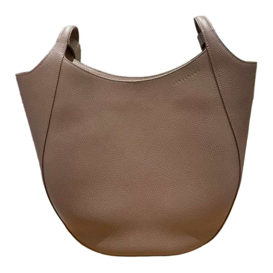 LONGCHAMP Le Foulonné Cow Leather Crossbody Bag, Shoulder Bag Large Women's Dark Umber