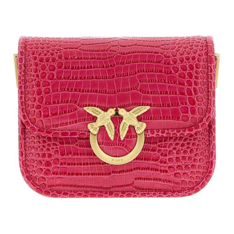 PINKO Goatskin Shoulder Bag Mini Women's Magenta