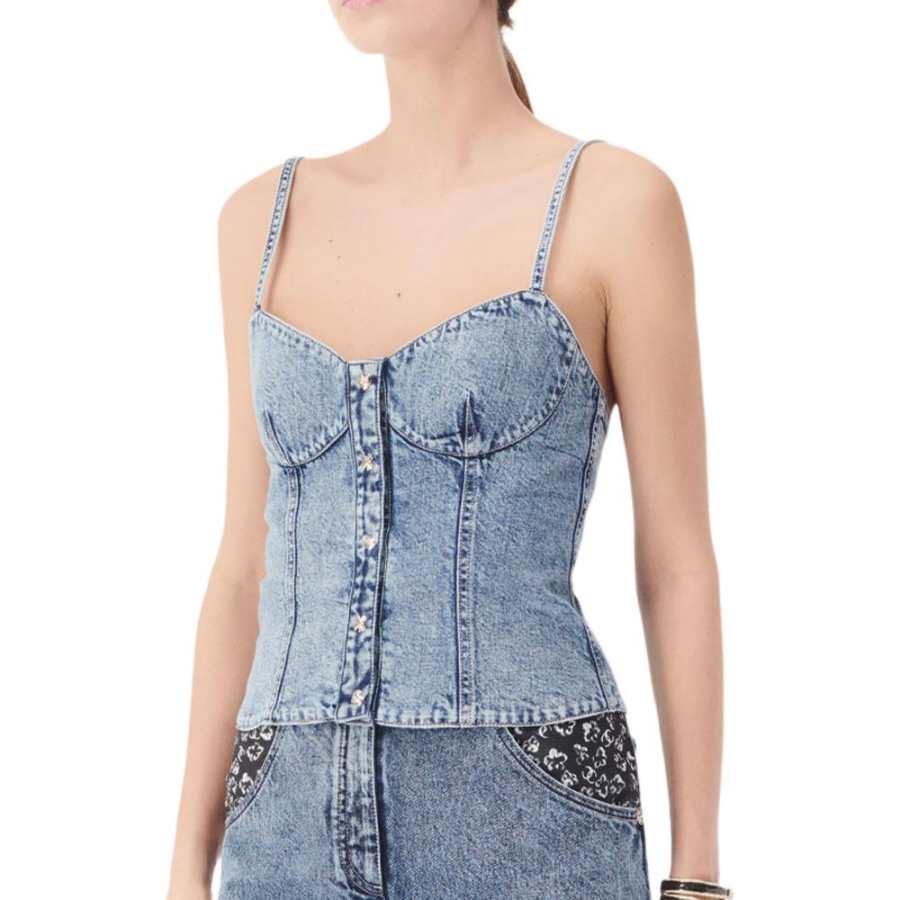 CHANEL Camisoles Women's Blue Moderate