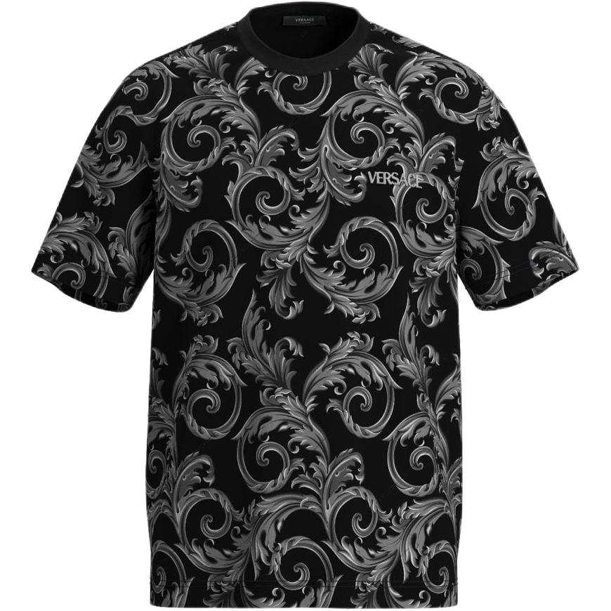 VERSACE VERSACE T Shirts Men's Black Crew Neck Moderate