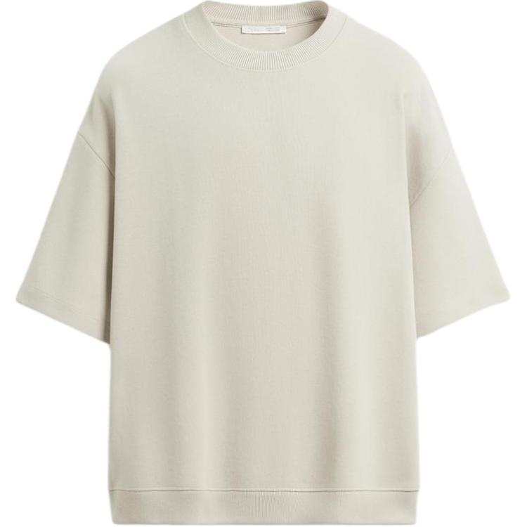 ZARA Sweatshirts Men's Beige Crew Neck Moderate
