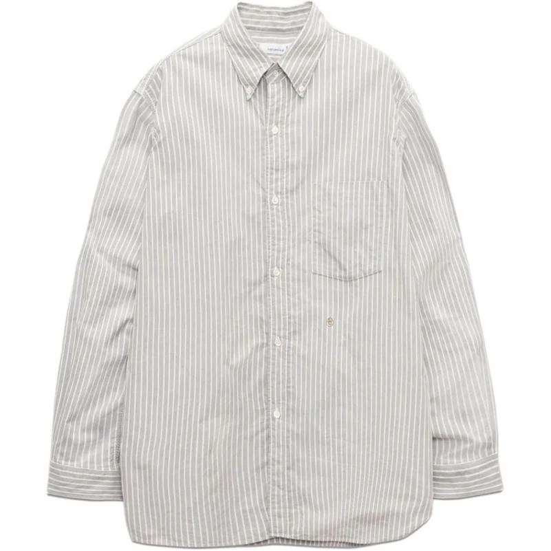 Nanamica FW25 Button Down Stripe Wind Shirt Unisex