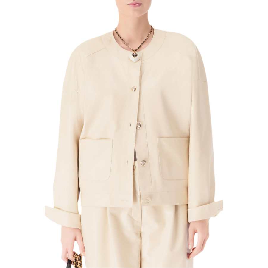 CHANEL CHANEL 25B Leather Jacket Women's