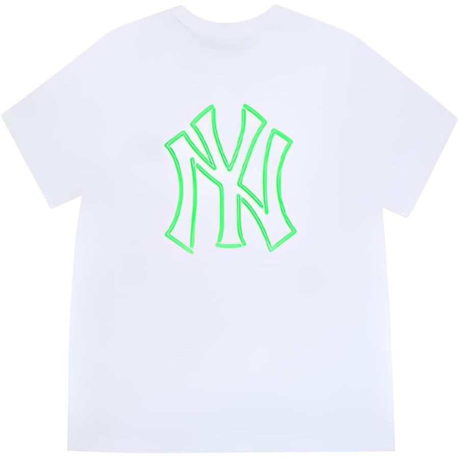 MLB New York Yankees T Shirts Unisex White Crew Neck Moderate Straight Fit