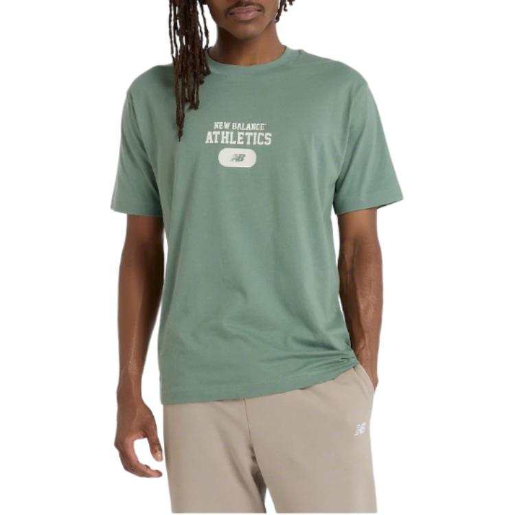 New Balance New Balance T Shirts Men's Green Crew Neck