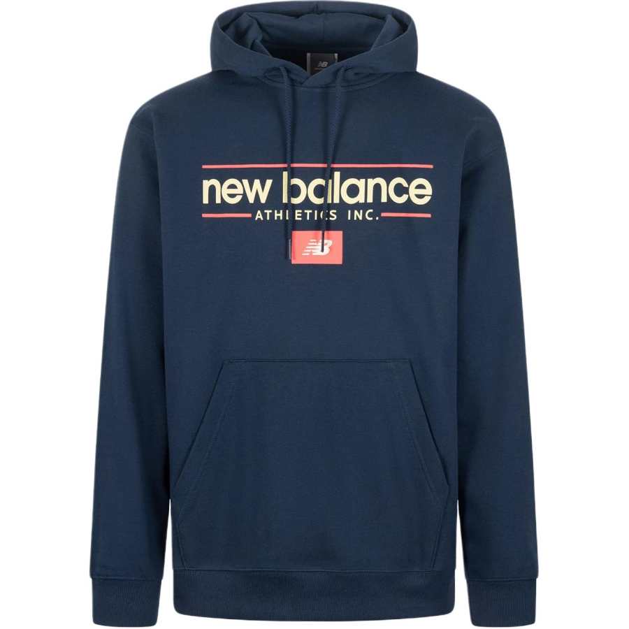 New Balance New Balance Sweatshirts Men's Marine Blue Hooded Moderate