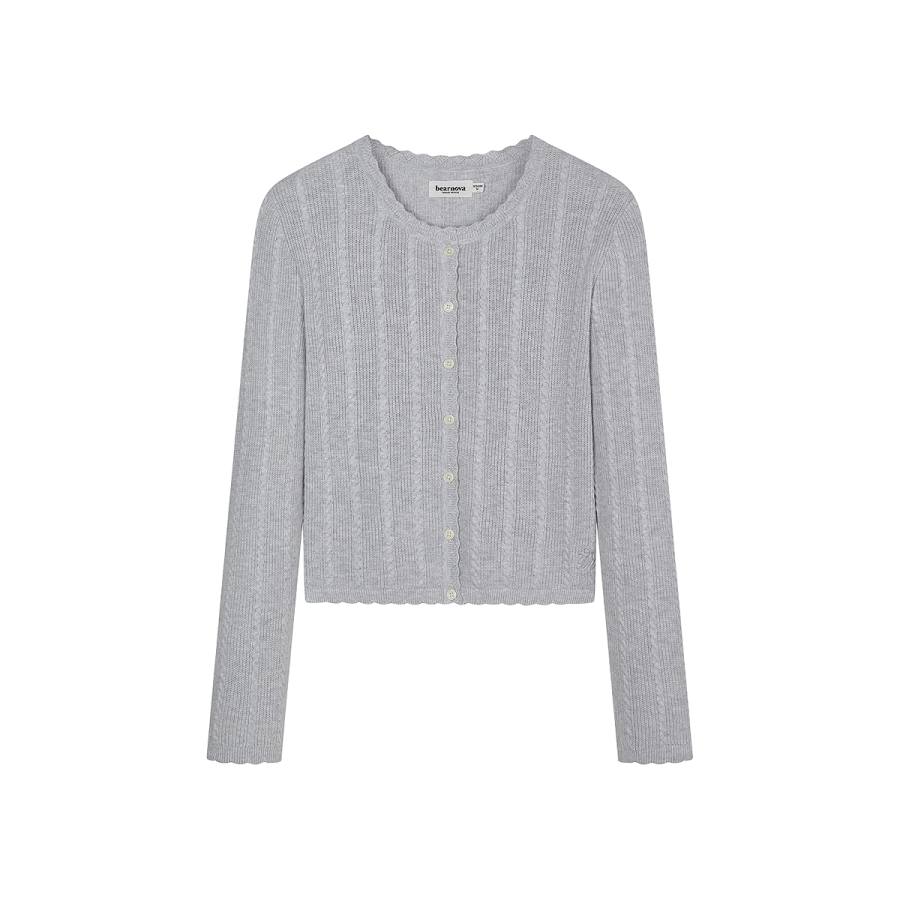 Teenie Weenie Knitwear Women's Crew Neck Moderate Cardigan