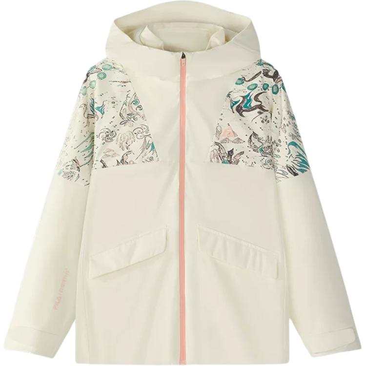 FILA KIDS x DUNHUANGBOWUGUAN,LIANMINGKUAN Jacket Performance Collection, Comfortable Soft Versatile Hooded Fleece Lined