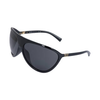 MIU MIU Irregular Shape Sunglasses Unisex Black