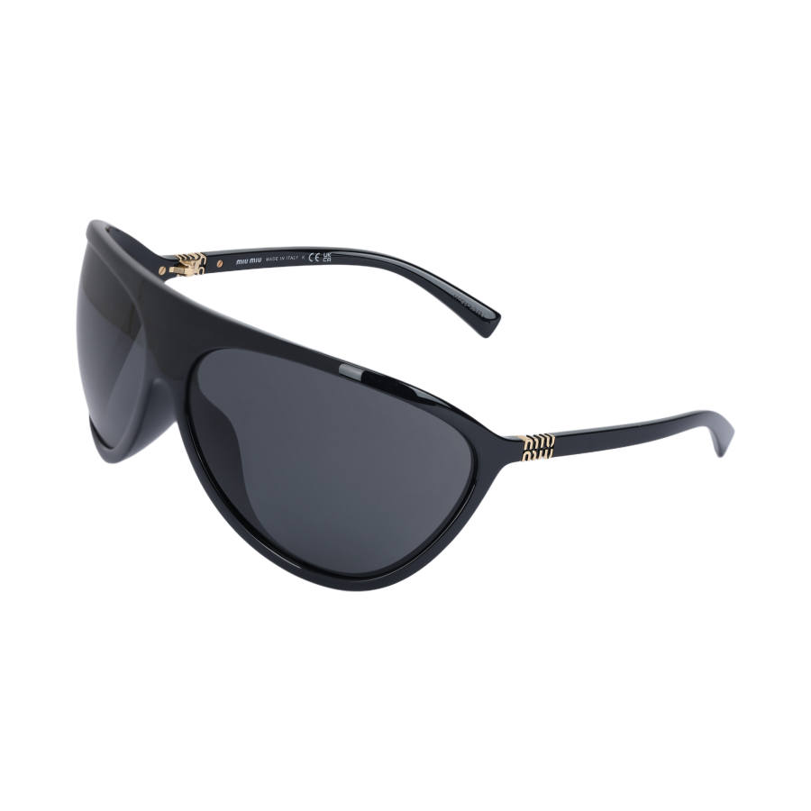 MIU MIU MIU MIU Irregular Shape Sunglasses Unisex Black