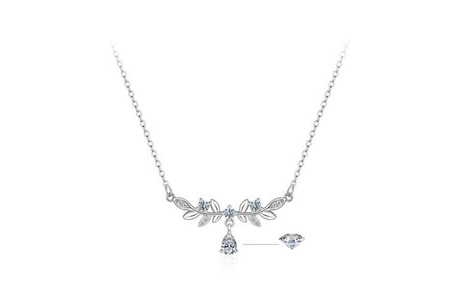 BAILIJIN 999 Silver Zircon Necklaces Unisex