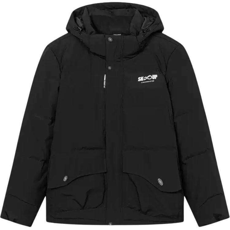 361° 361° Down Jackets Men's Super Black Hooded Moderate Down Jacket