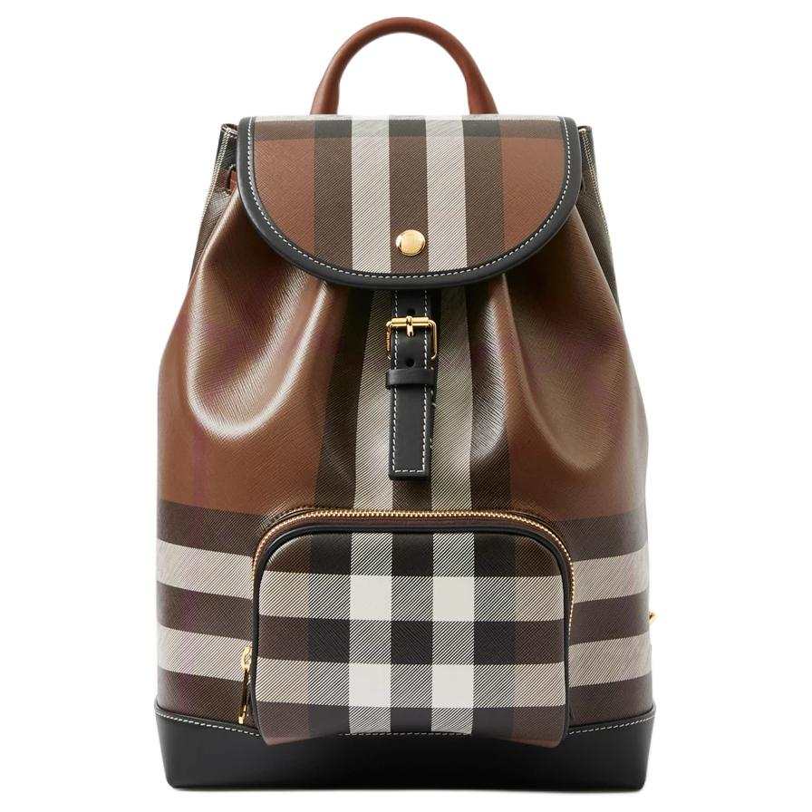 Burberry Polyurethane Backpack Women's Dark Birch Brown