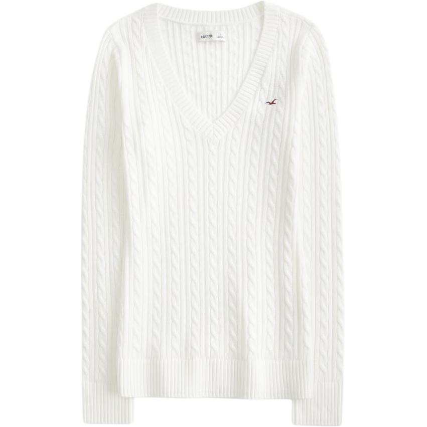 Hollister/ Sweaters Women's White V Neck Moderate Other