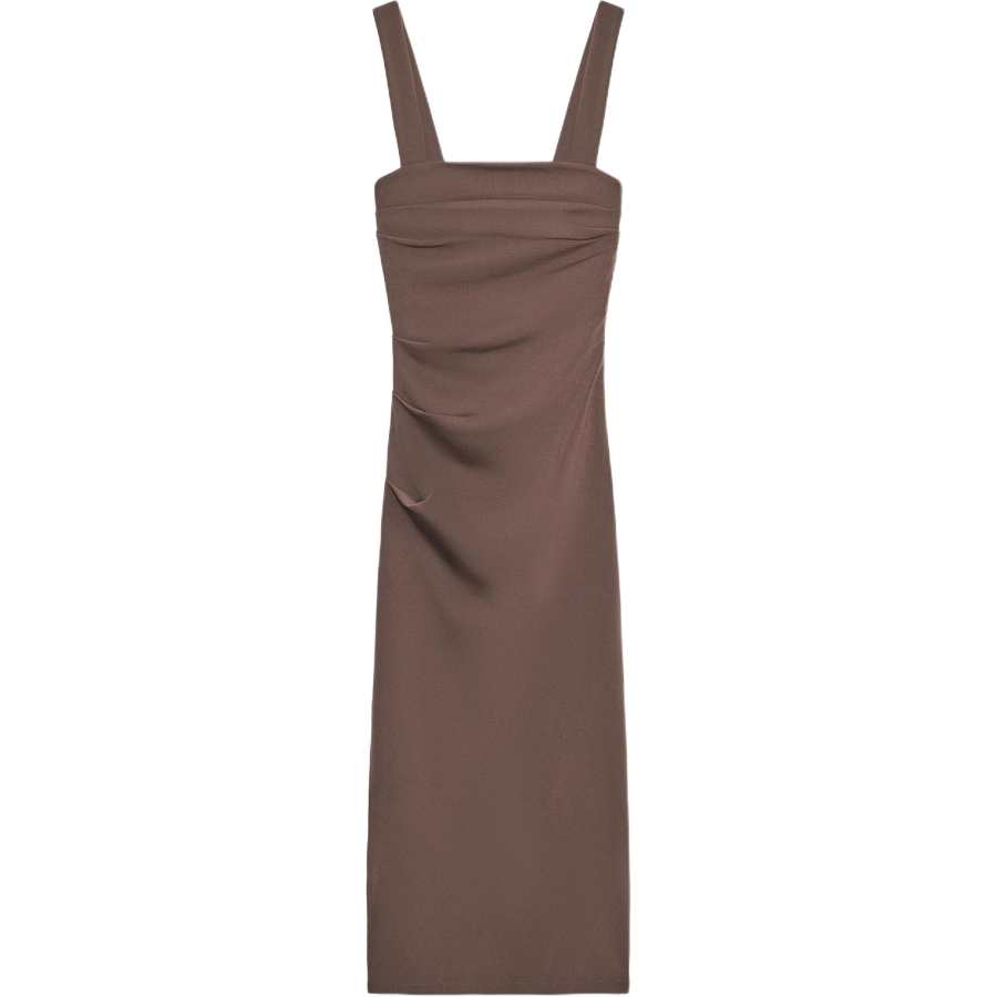 ZARA Slip Dresses Women's Brown Moderate