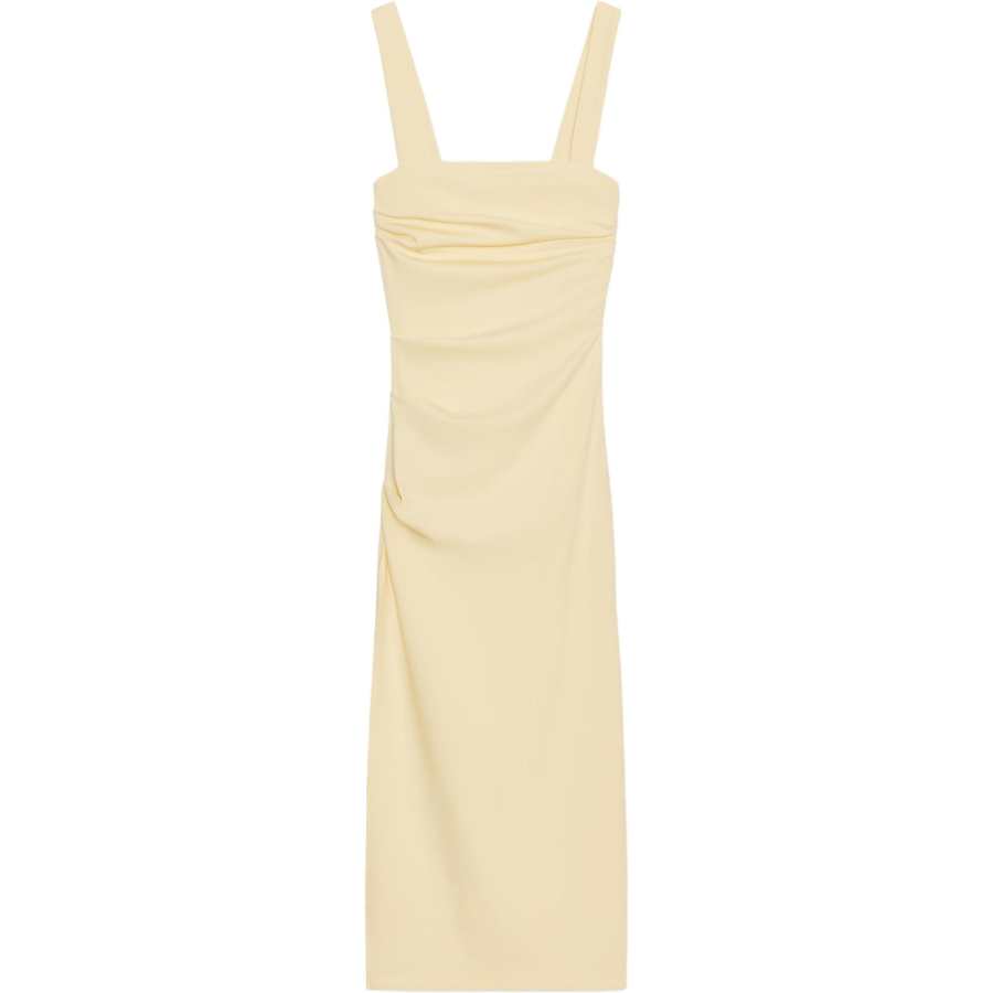 ZARA Slip Dresses Women's Yellow Moderate