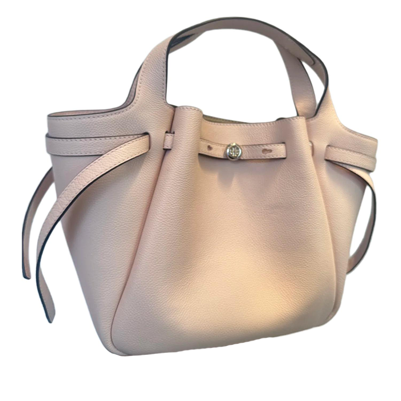 TORY BURCH Romy Litchi Grain Leather One Shoulder Handbag Small Women's Soft Pink