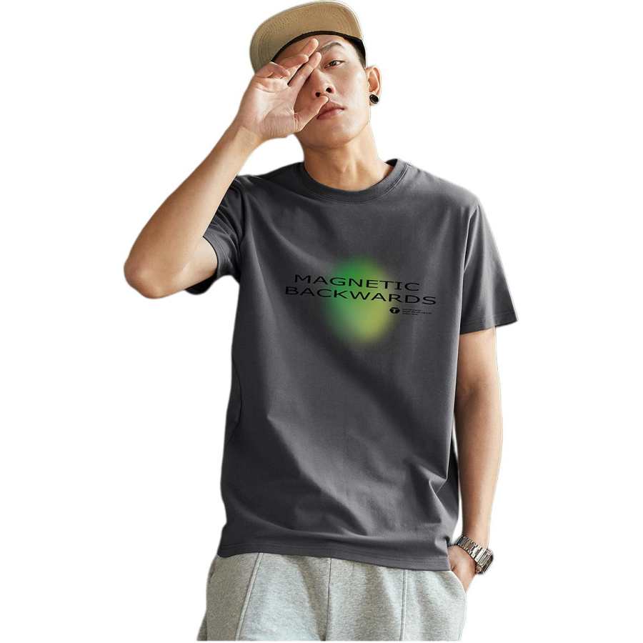 Tonlion T Shirts Men's Crew Neck Moderate Straight Fit