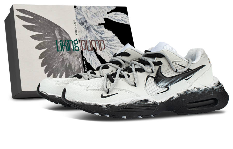 Nike Nike Air Max Fusion Abrasion Resistant Abrasion Resistant Low top Casual Running Shoes Unisex White