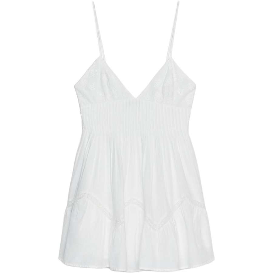 ZARA Slip Dresses Women's White Moderate