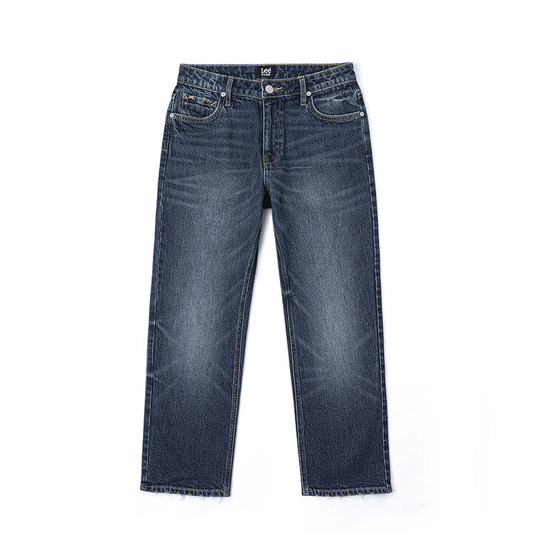 Lee Jeans Women's Dark Blue Moderate Straight Fit Pants