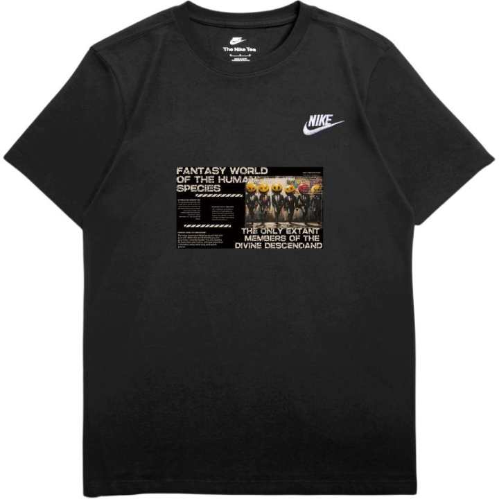 Nike Nike Sportswear T Shirts Unisex Black Crew Neck Moderate Straight Fit
