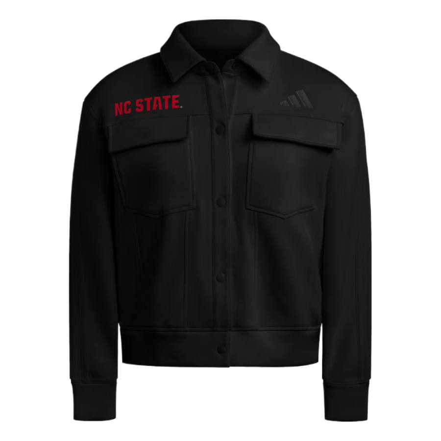 Adidas Adidas Free Shipping With AdiClub Nc State Wolfpack Women's Exclusive Faux Denim 3 Stripes Fleece Jacket