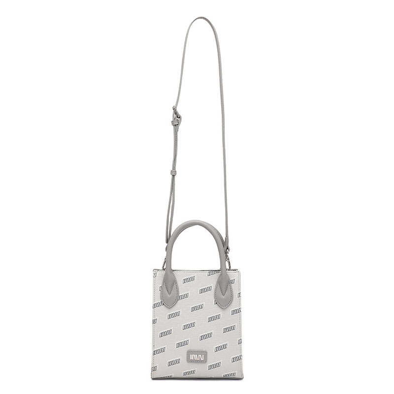 SEPTWOLVES SEPTWOLVES Artificial Leather Handbag Regular Women's Gray