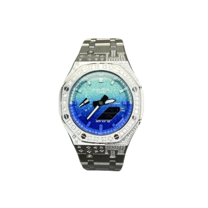 CASIO CASIO Custom Collection Quartz Movement Stainless Steel Watchband Watch Unisex Blue Dial