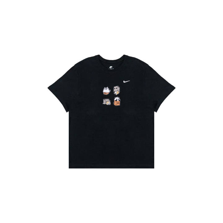 Nike Nike Sportswear T Shirts Men's Black Crew Neck Moderate Straight Fit