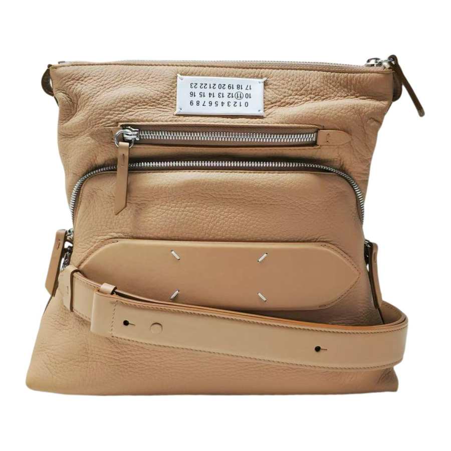 Maison Margiela Brand Logo Shoulder Bag, Crossbody Bag Regular Women's Umber