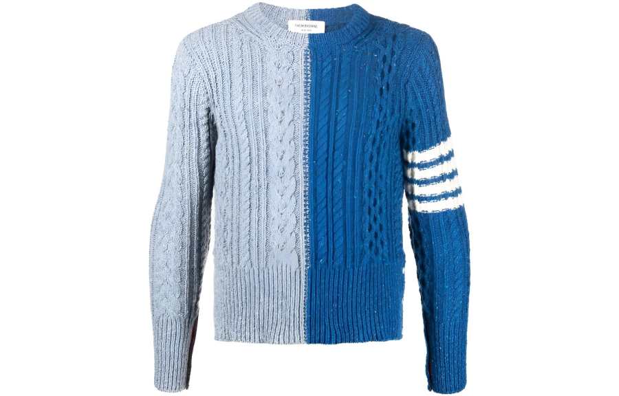 THOM BROWNE THOM BROWNE Sweaters Men's Blue Crew Neck