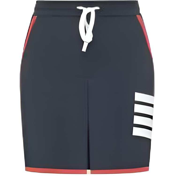 THOM BROWNE THOM BROWNE 4 Bar Box Drawstring Mini Skirt