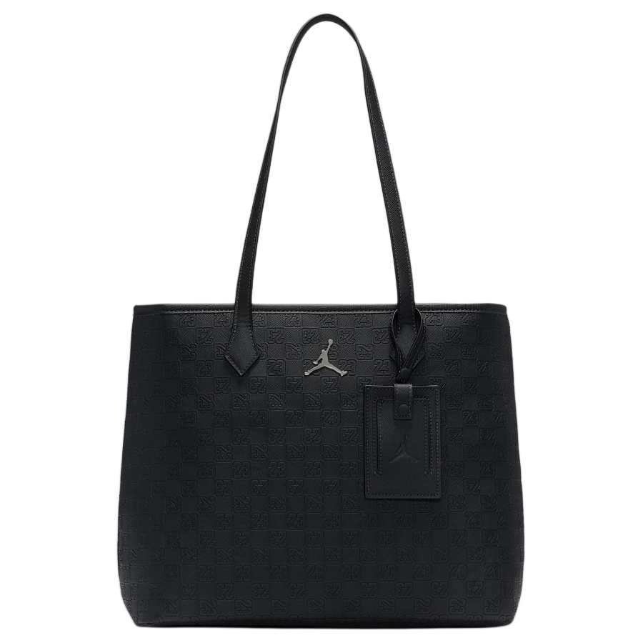 Jordan Jordan Monogram Polyurethane Tote Bag, Shopping Bag, Handbag, Shoulder Bag Unisex Black