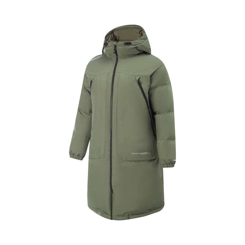 Li-Ning Li Ning Duck Down Long Down Jacket Men's Gray