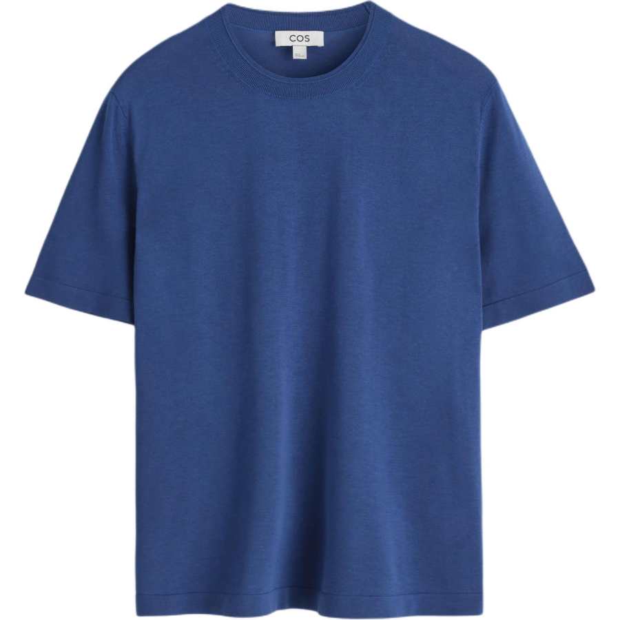 COS T Shirts Men's Blue Crew Neck Moderate