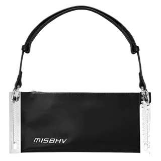 Misbhv Cow Leather Handbag, Shoulder Bag Women's Black