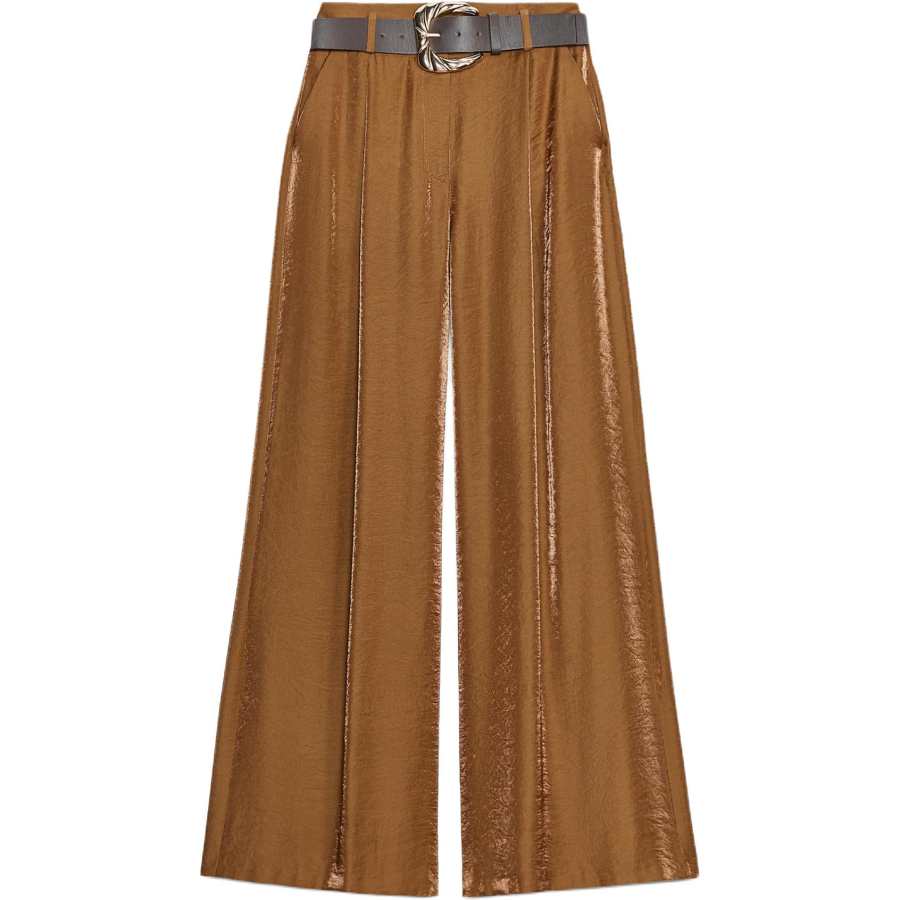 ZARA Casual Pants Women's Brown Moderate Wide Leg Pants