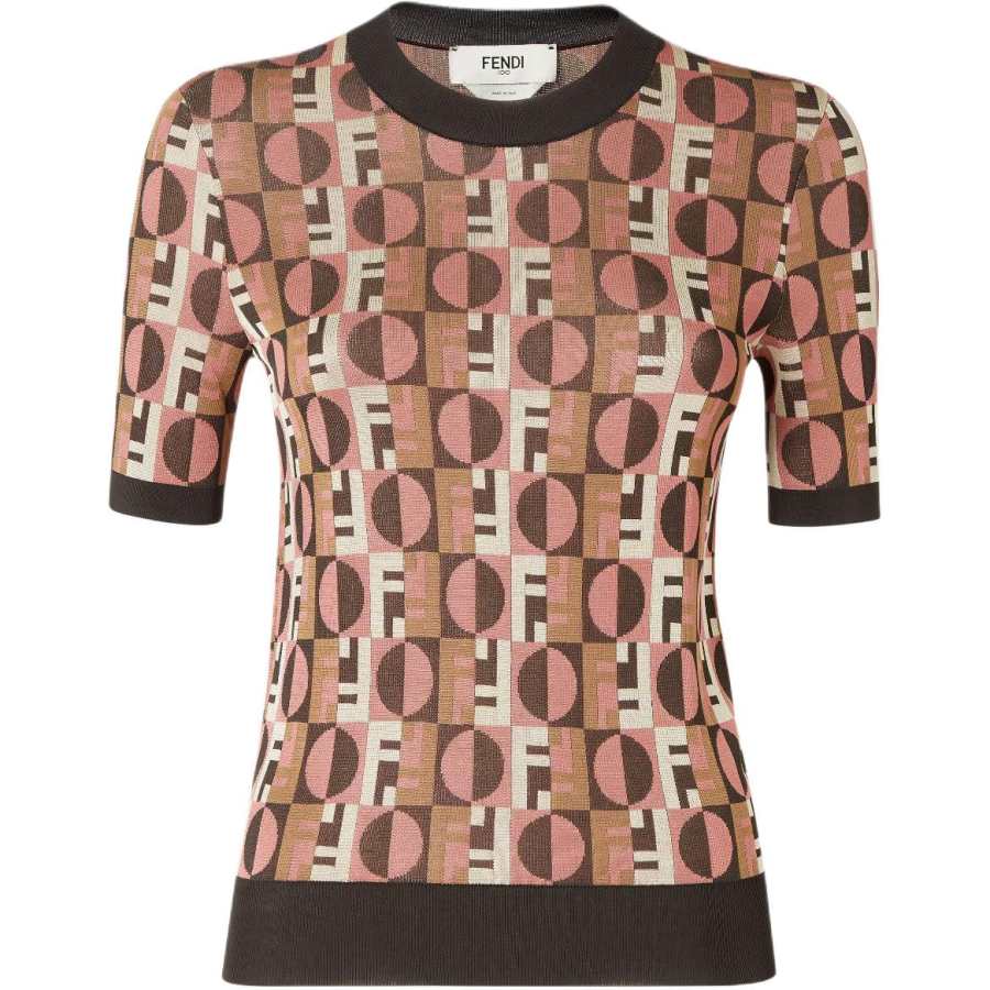 FENDI Ff Jacquard Short Sleeved Jumper