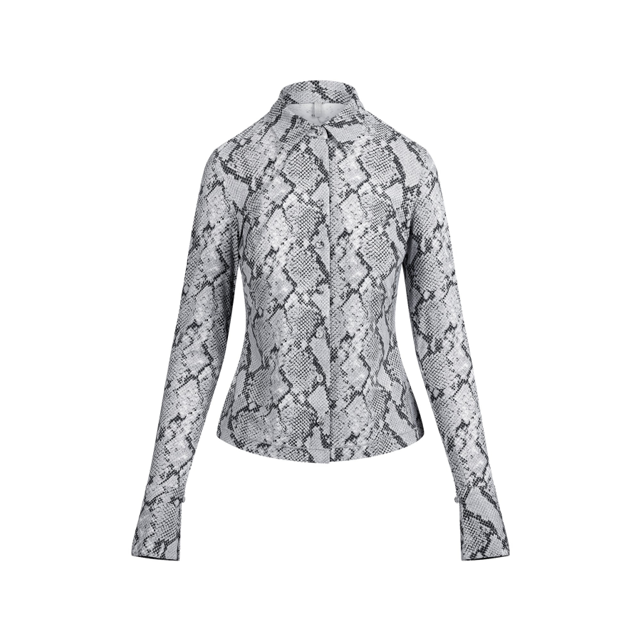 Skims FW25 CLING MATTE LONG SLEEVE BUTTON UP Shirt Women's