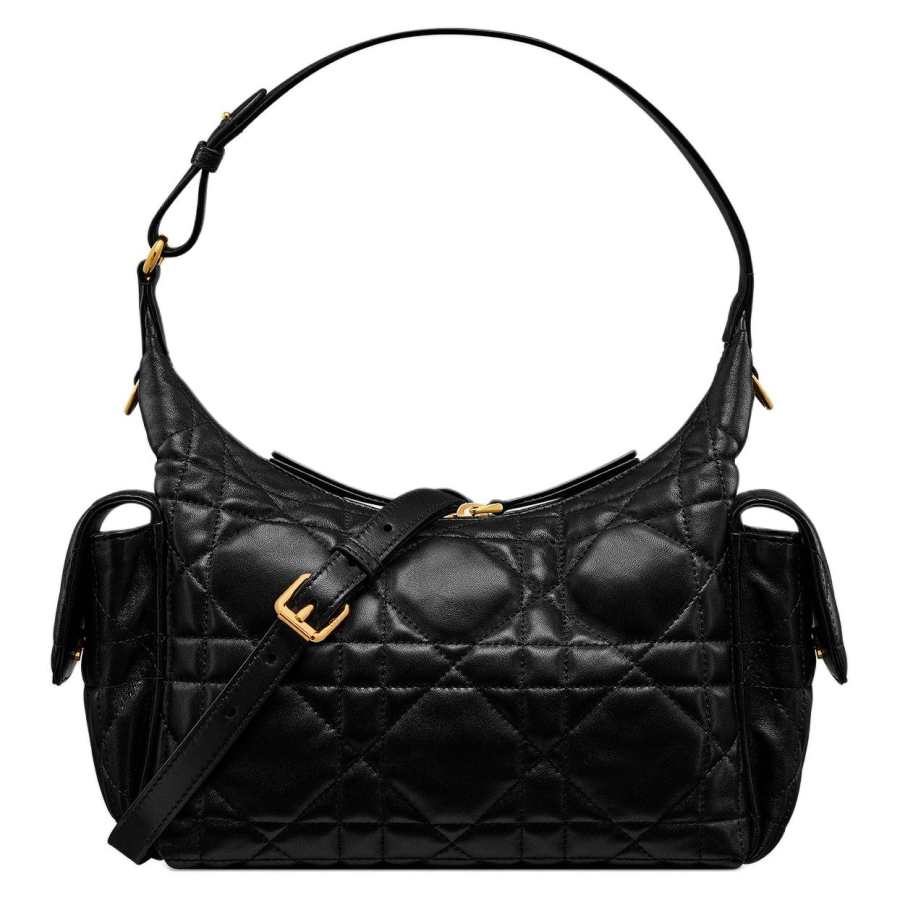 DIOR FW25 D Dream Sheepskin Crossbody Handbag Medium Women's Black