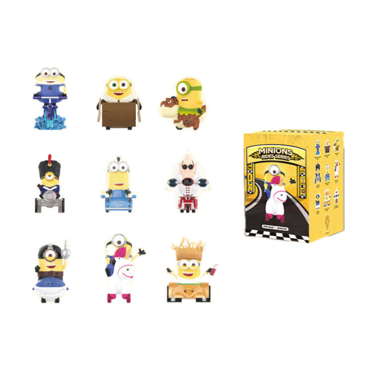 POP MART POP MART Minions Riding Collection Mystery Boxes Single Mystery Box/Full Box 9 Pcs