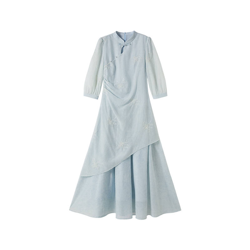 XIANGYING Short Sleeved Dress Women's