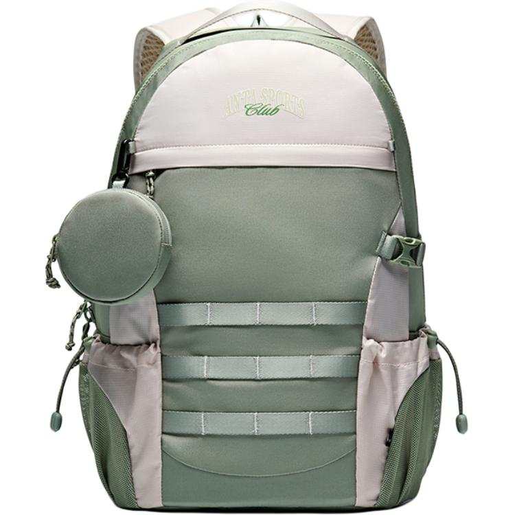 ANTA Anta Fabric Backpack Unisex Gray Pea Green