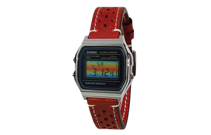 CASIO CASIO Custom Collection Quartz Movement Leather Strap Watch Unisex Multicolor Watch Dial