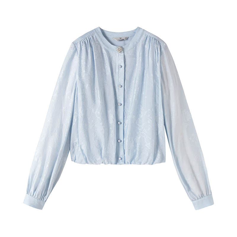 XIANGYING Shirts Women's Crew Neck Moderate Shirt