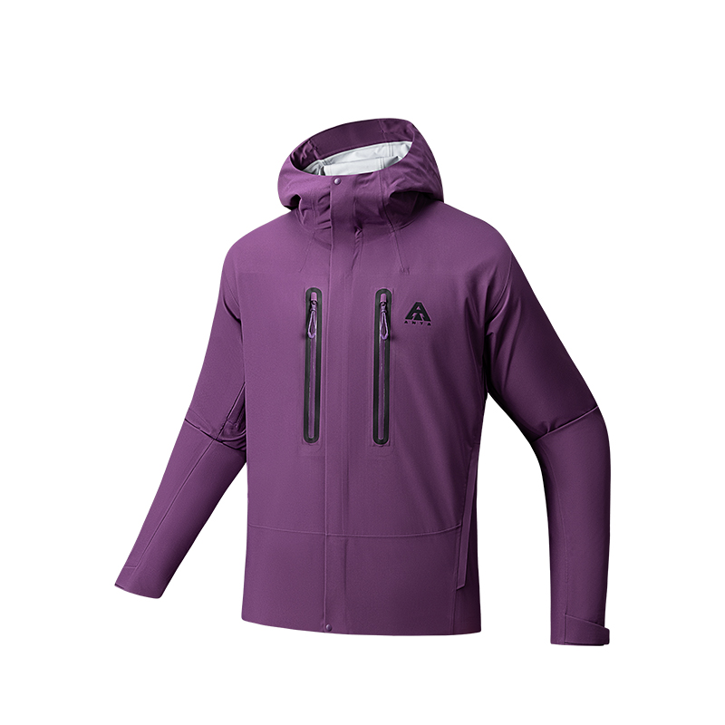 Anta Waterproof, Windproof, UV Protection, Breathable, Abrasion Resistant Windbreaker Jacket Men's Purple