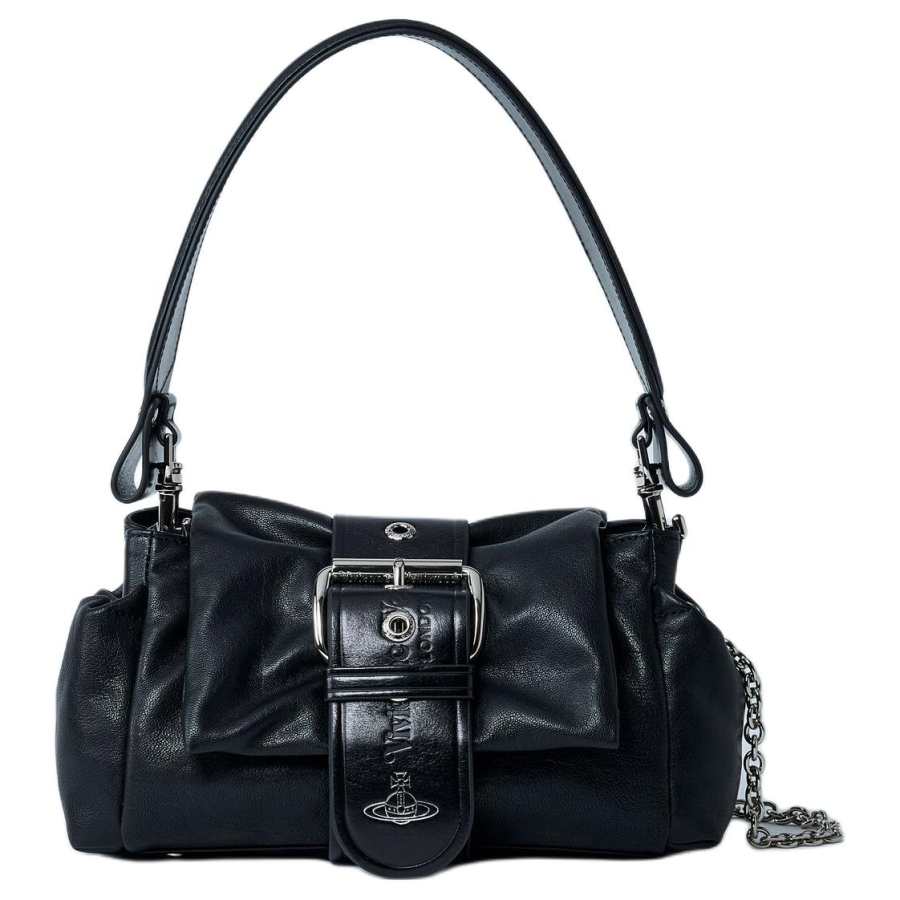 Vivienne Westwood HAZEL Leather Shoulder Bag, Crossbody Bag Small Women's Black